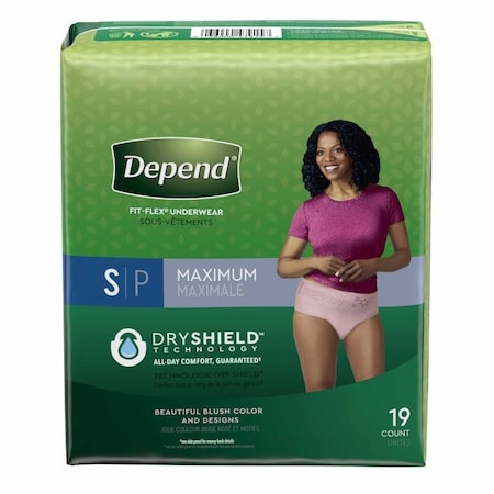 Depend Fresh Protection Female Adult Absorbent Underwear Depend FIT-FLEX Pull On Small Disposable, 19PK 47915
